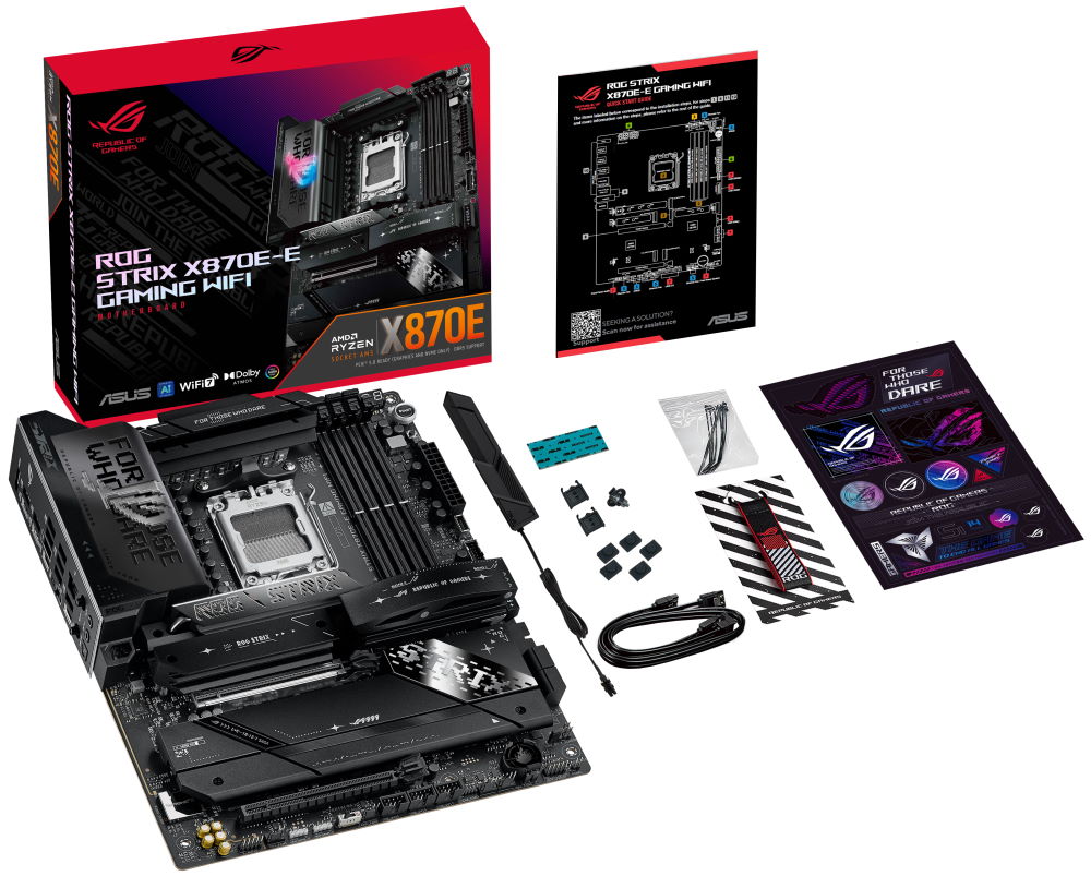 OPRAVENÉ - ASUS ROG STRIX X870E-E GAMING WIFI / X870E / AM5 / 4x DDR5 / HDMI / M.2 / USB4 / WIFI / ATX